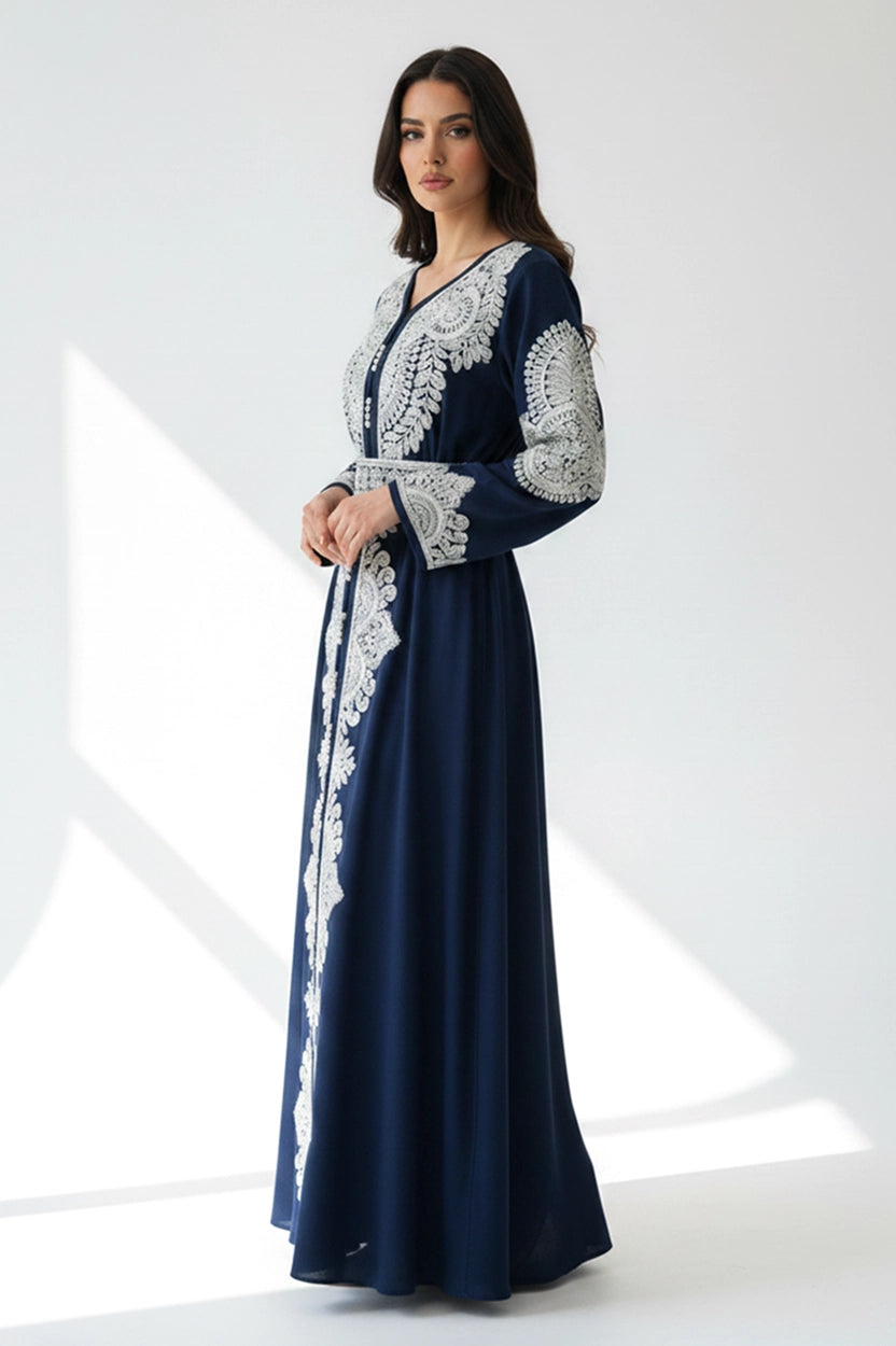 Laced Embroidered Kaftan