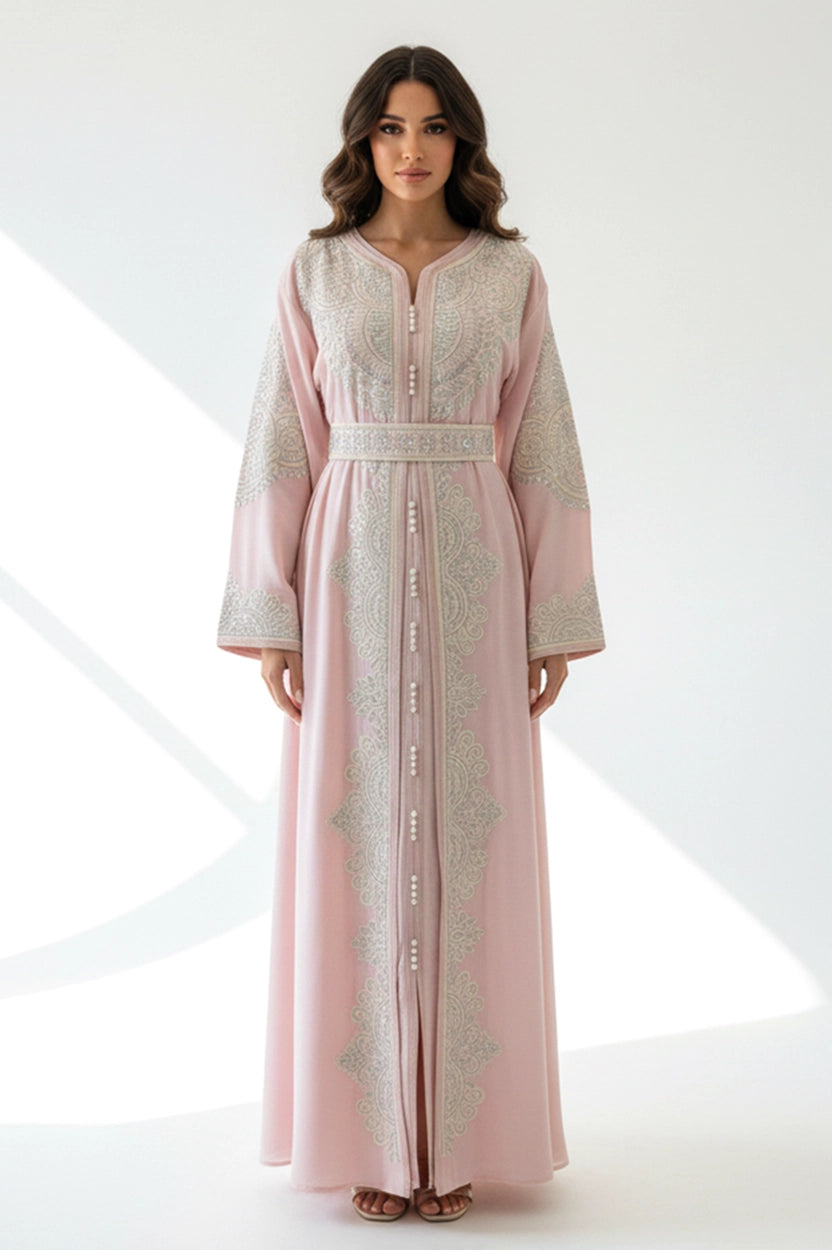 Laced Embroidered Kaftan