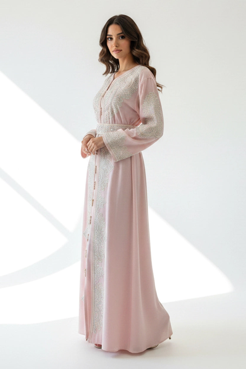 Laced Embroidered Kaftan