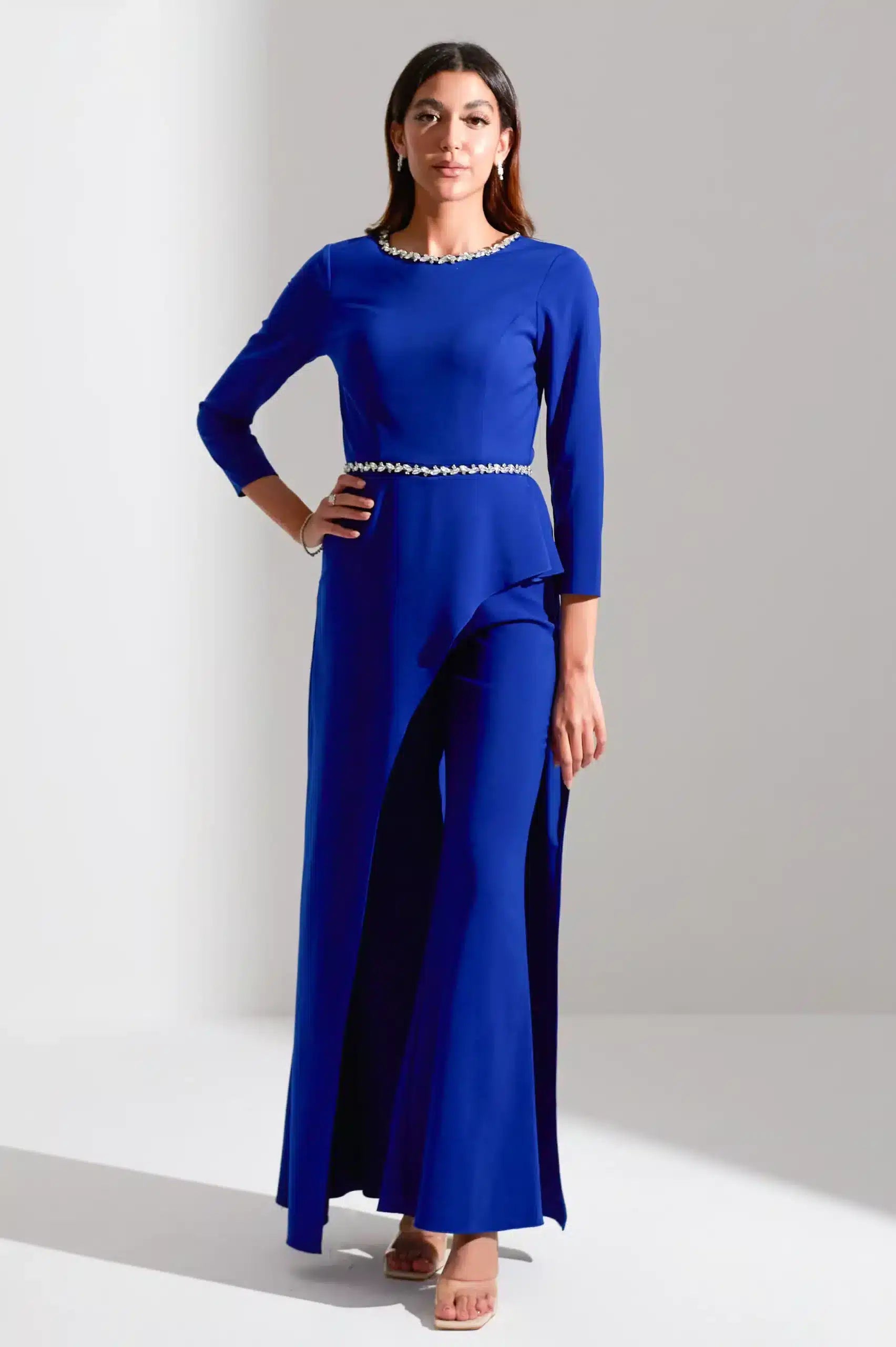 Laced Curved Crepe Jumpsuit