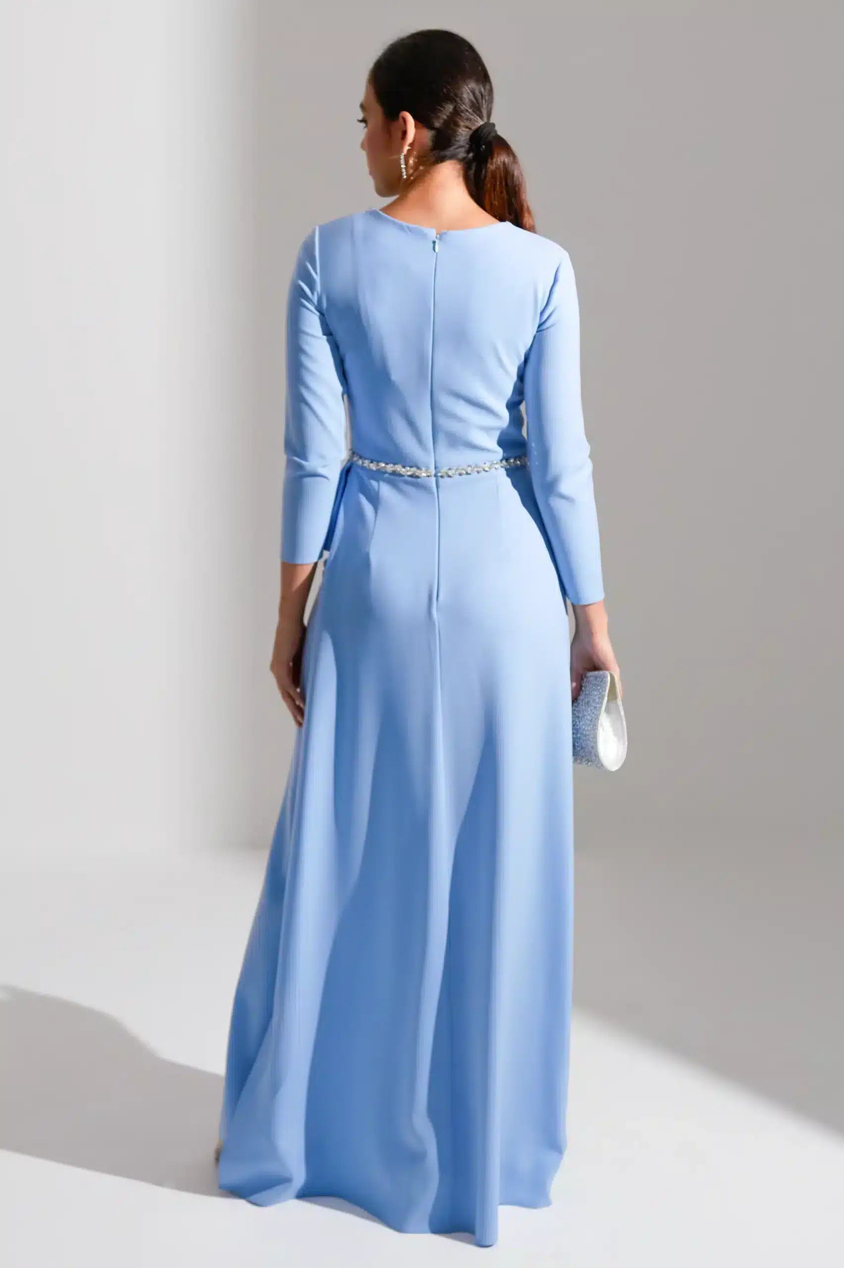 Laced Curved Crepe Jumpsuit