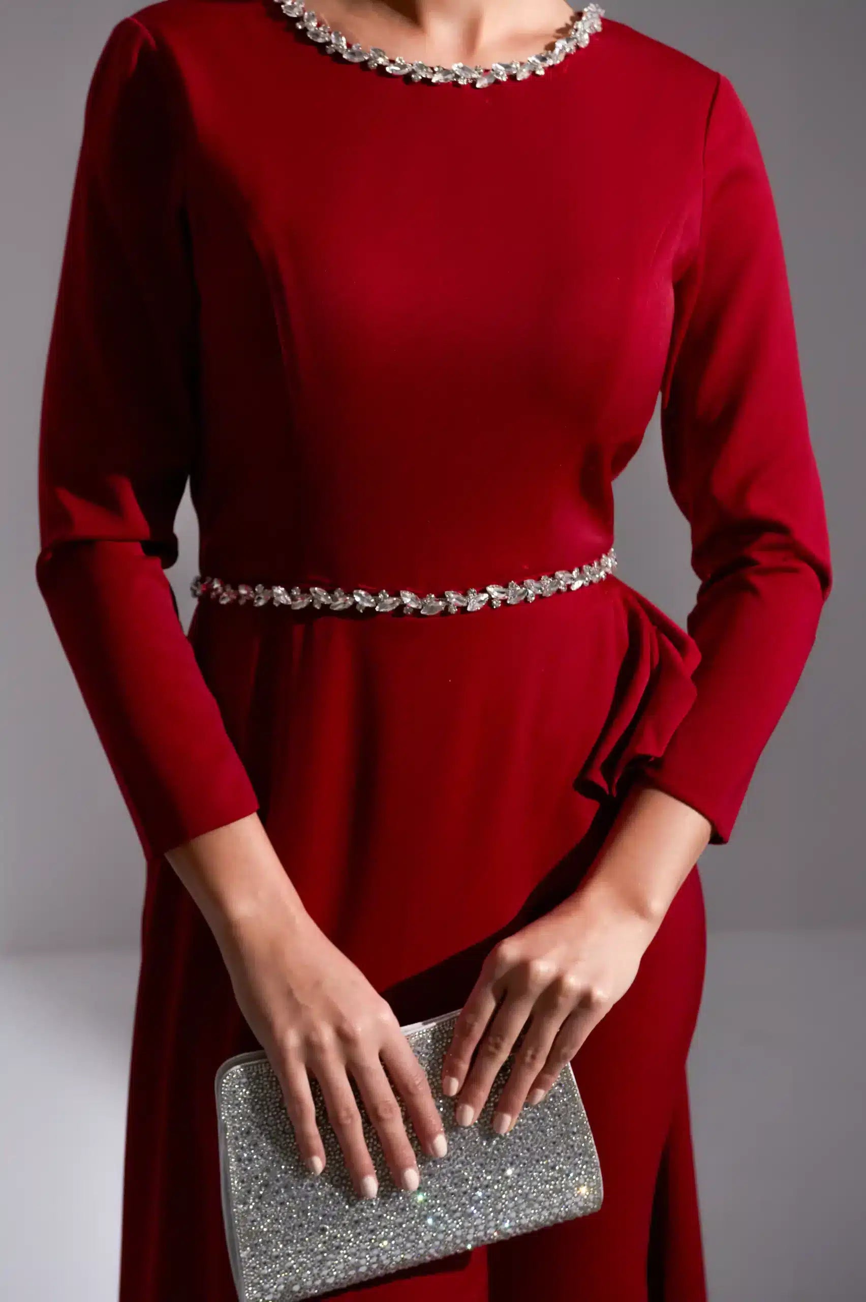 Laced Curved Crepe Jumpsuit