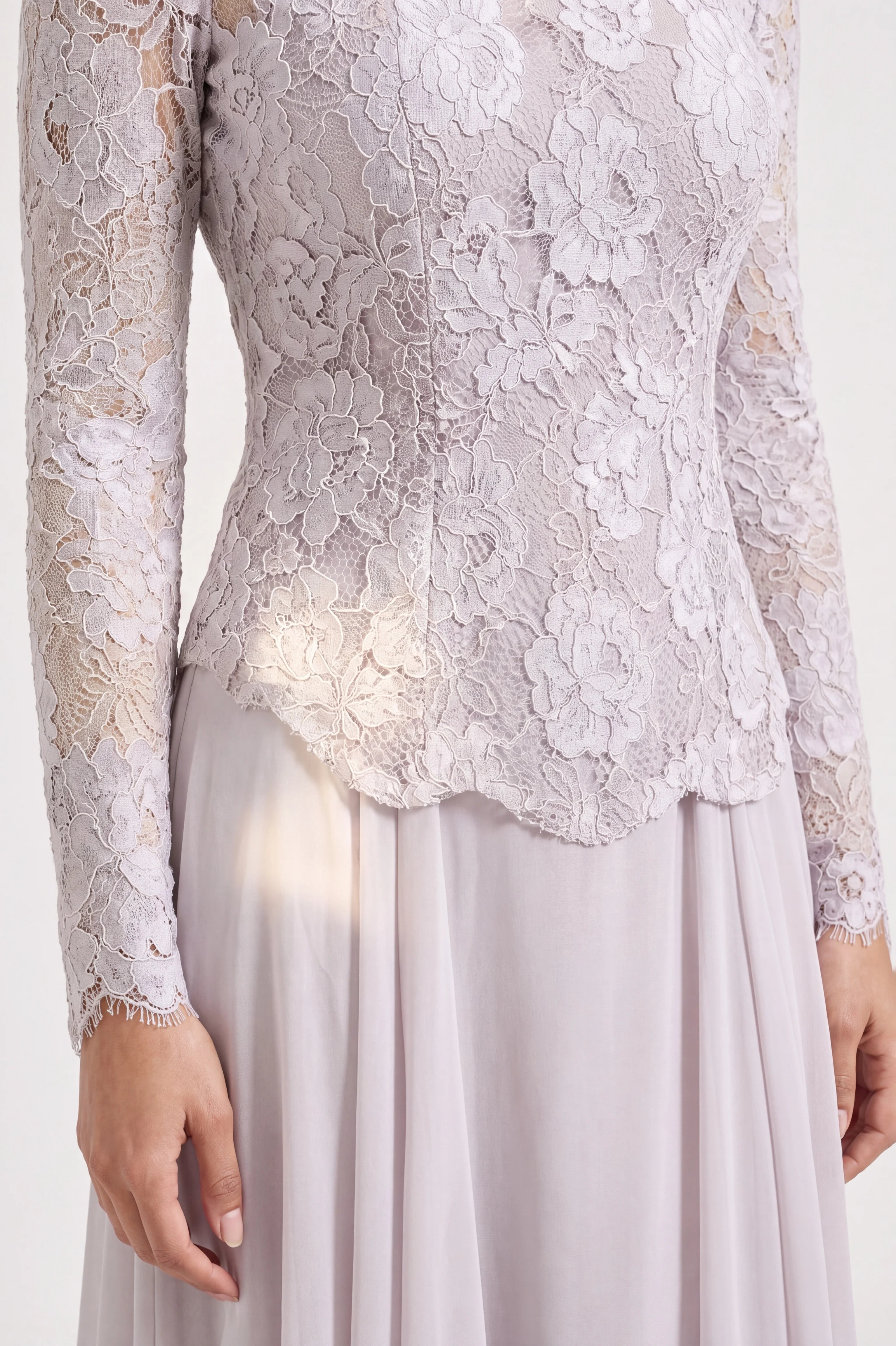 Mermaid Dantel Corset Chiffon Skirt