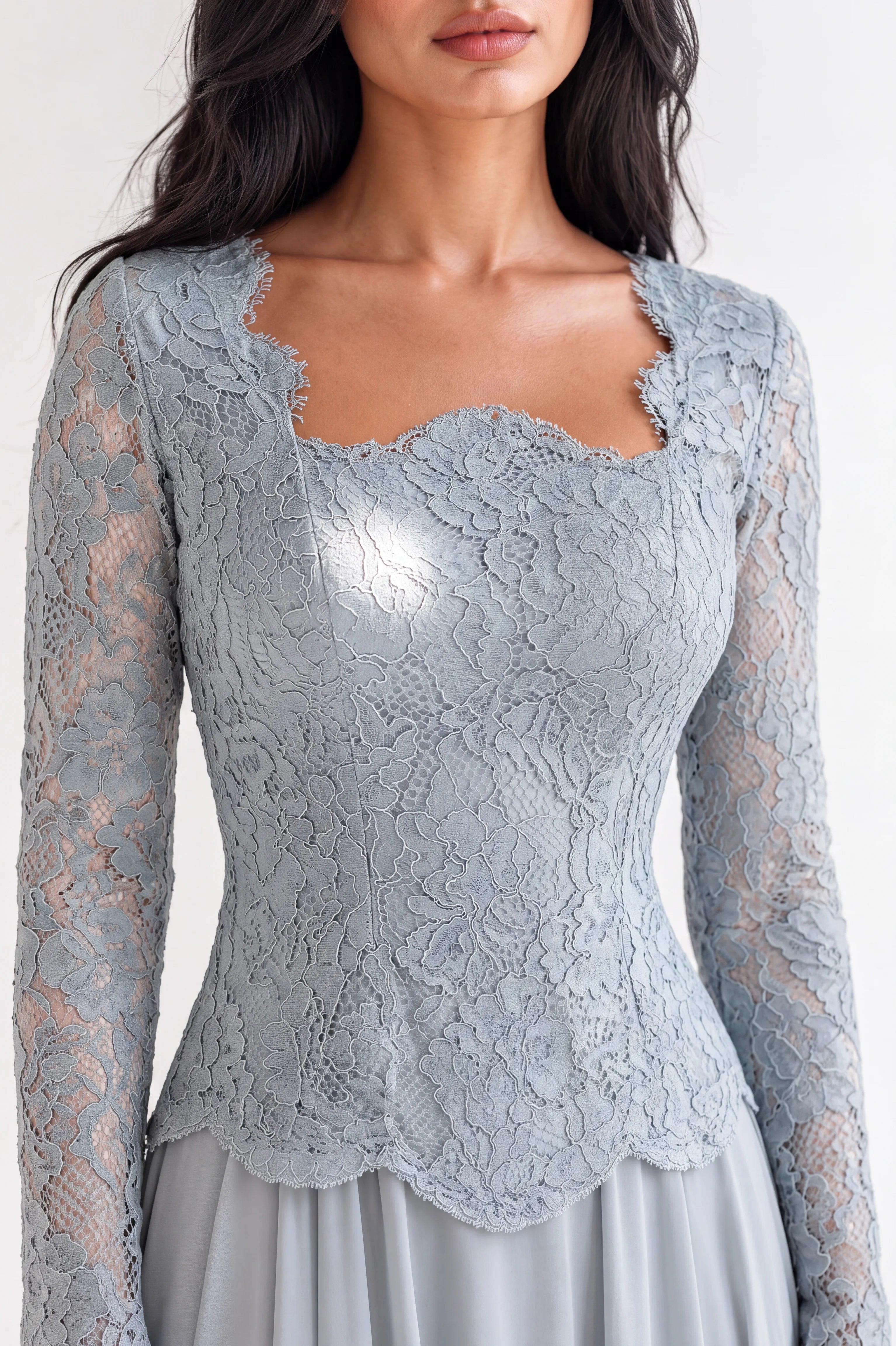 Mermaid Dantel Corset Chiffon Skirt