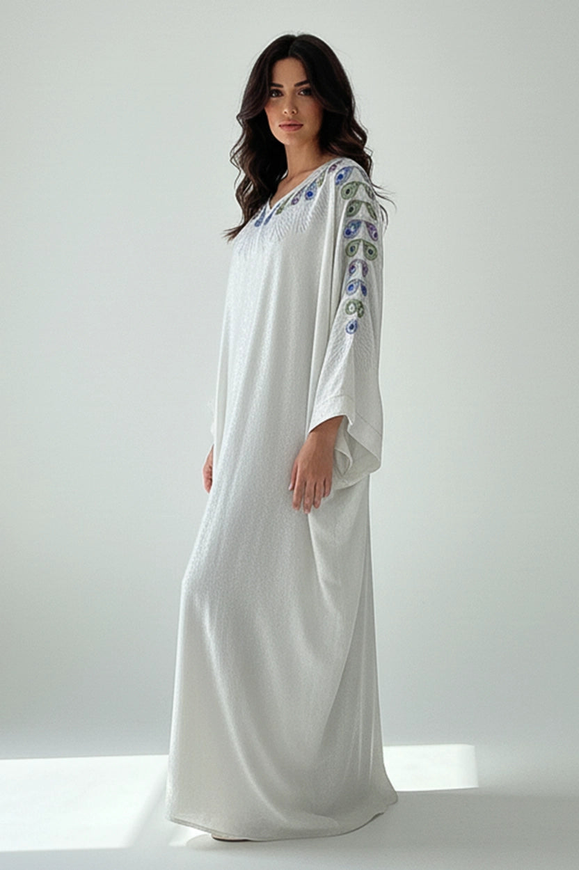 Peacock Feathers Shape Flare Jalabiya