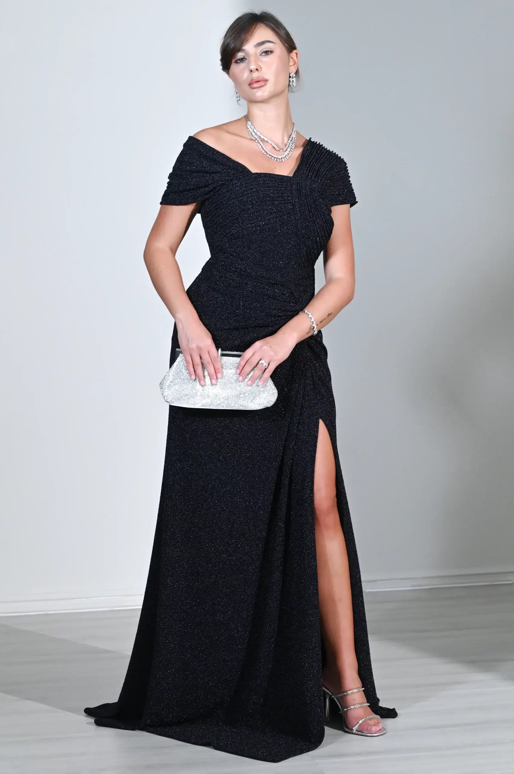 Pleated Top Infiniti Lame Dress