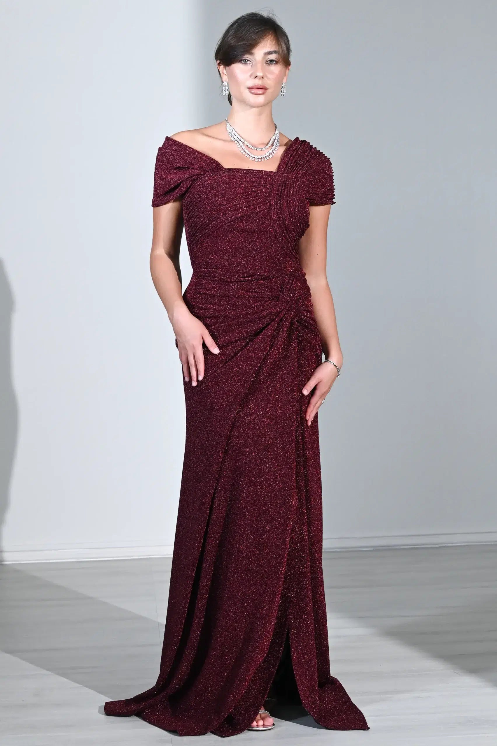 Pleated Top Infiniti Lame Dress