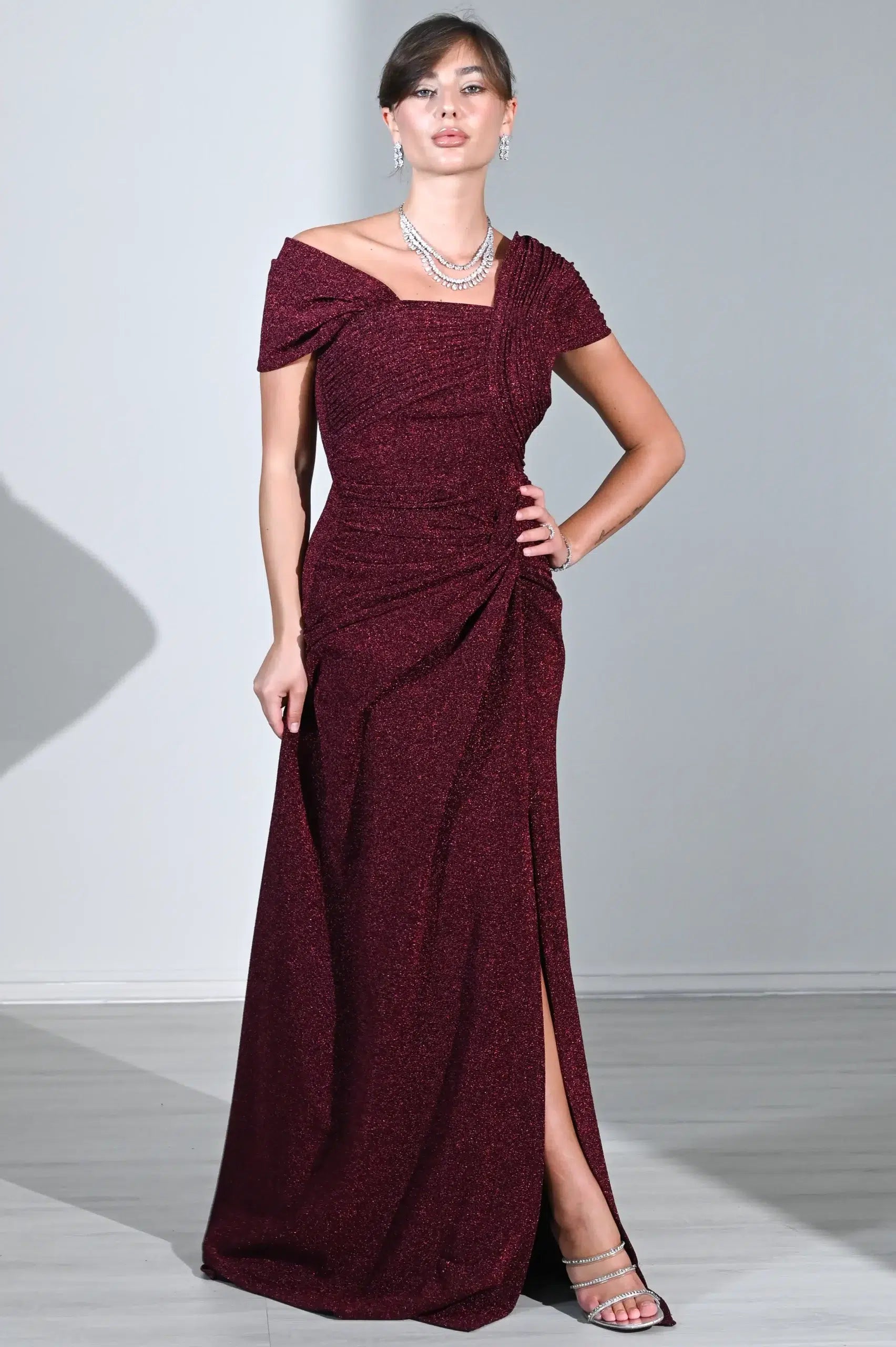 Pleated Top Infiniti Lame Dress