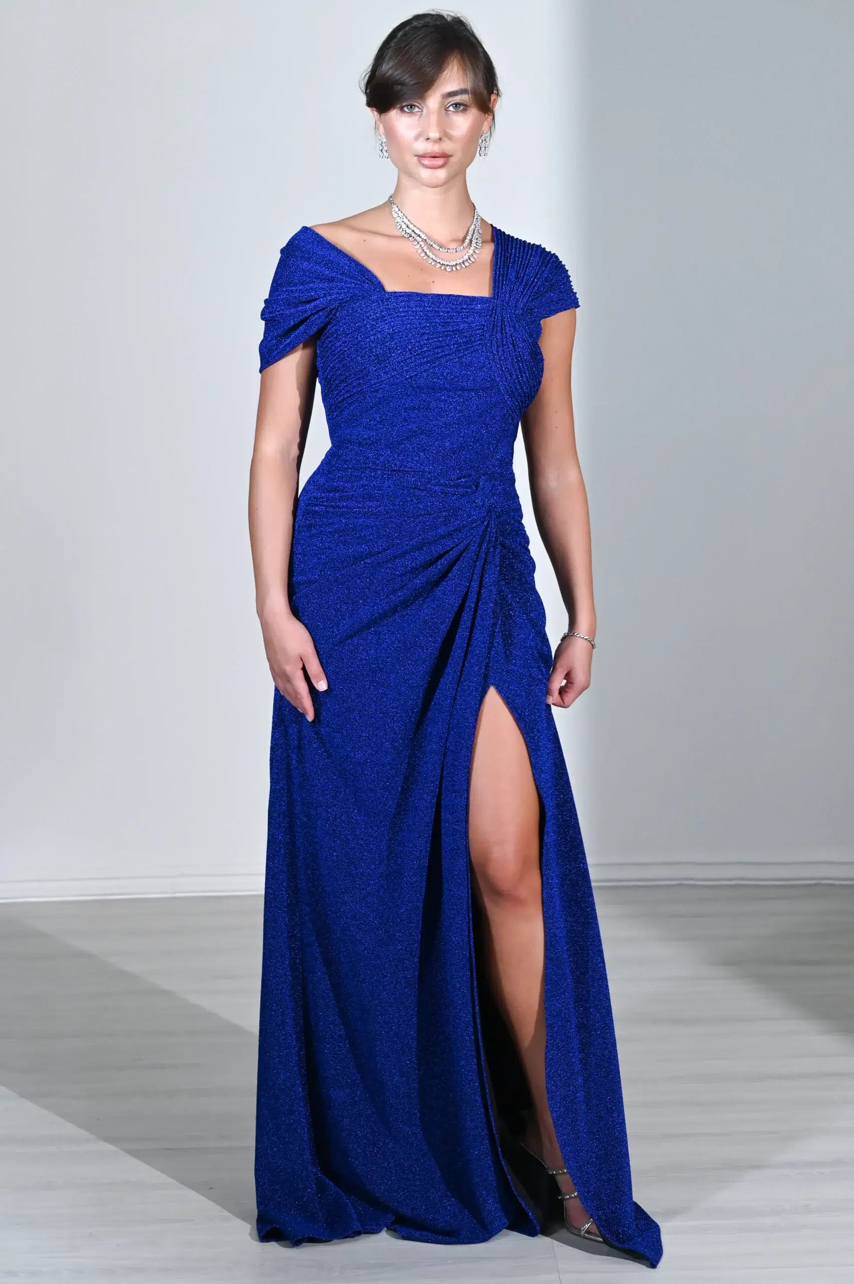 Pleated Top Infiniti Lame Dress