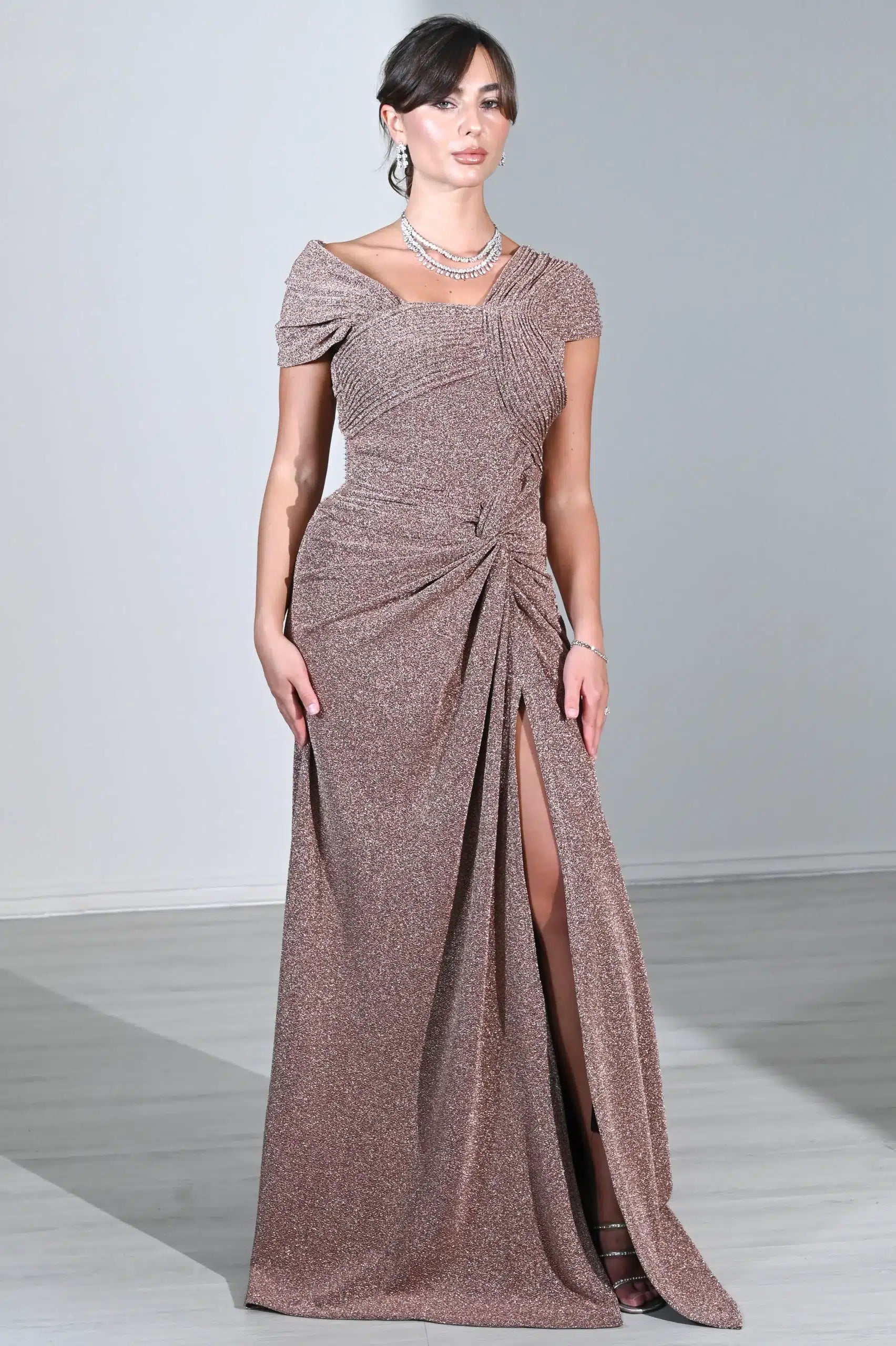 Pleated Top Infiniti Lame Dress