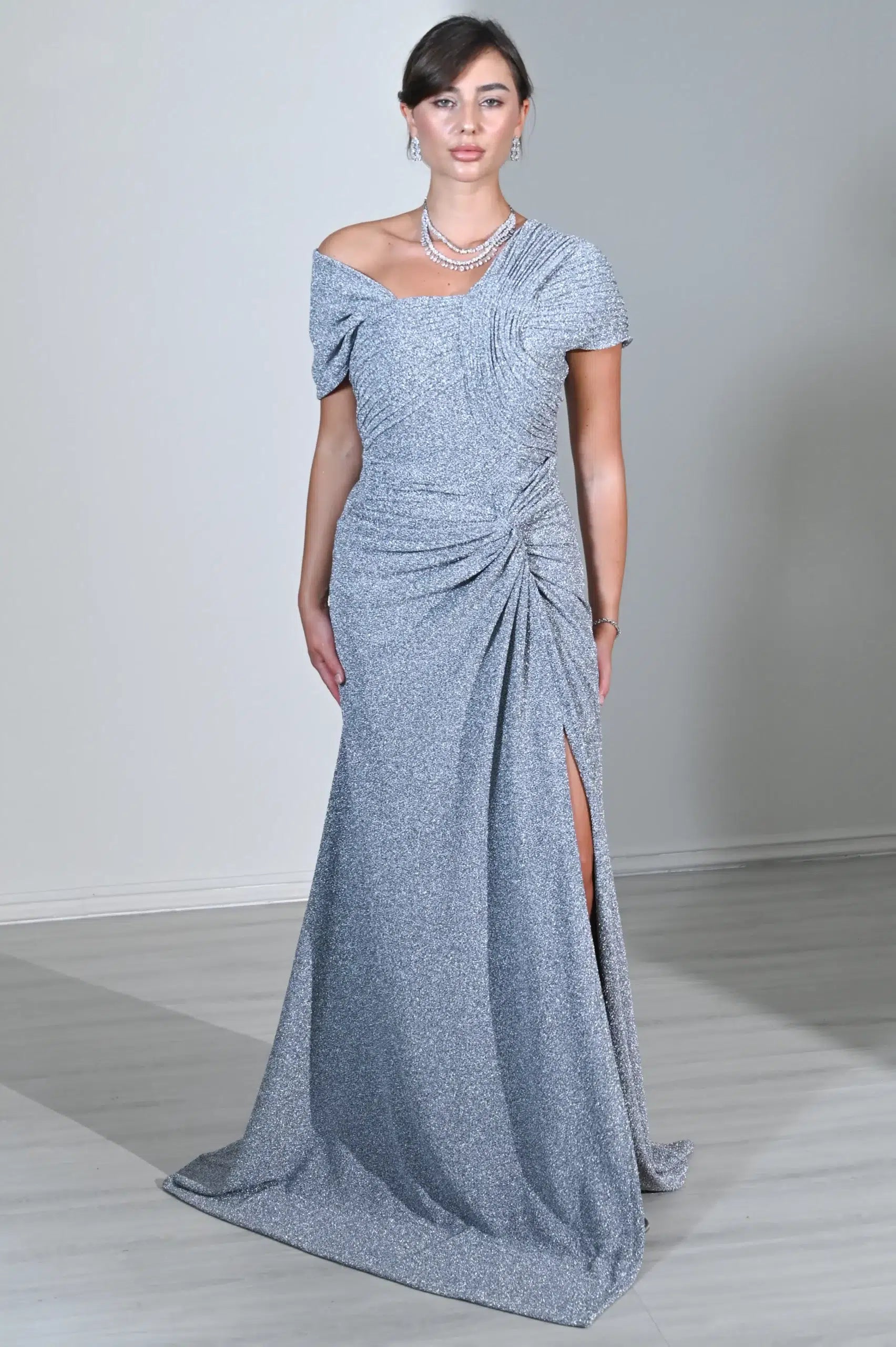 Pleated Top Infiniti Lame Dress