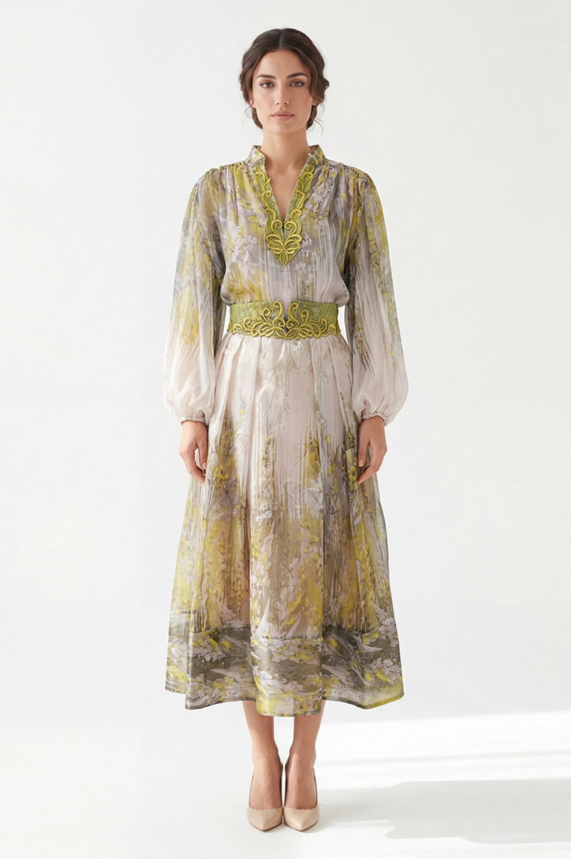 Skirt Set Printed With Gupure