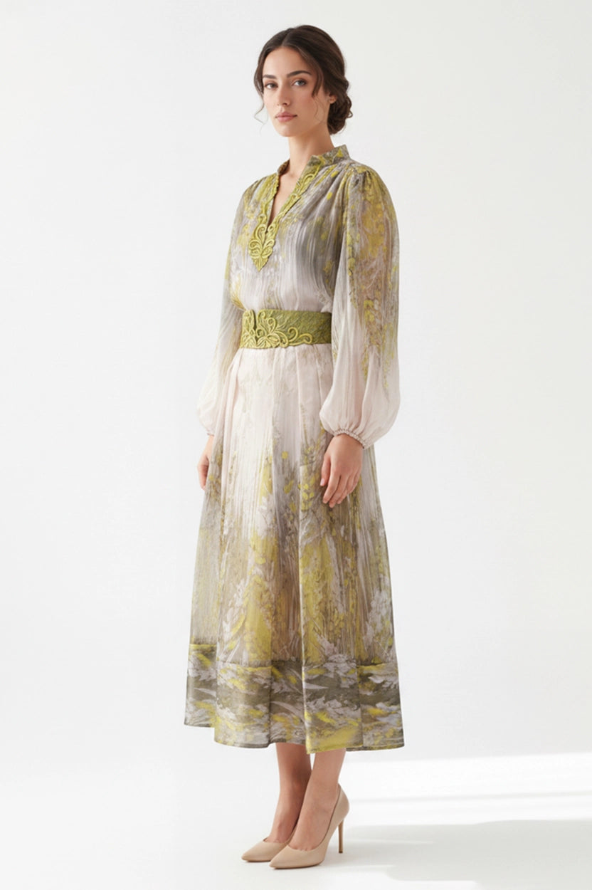 Skirt Set Printed With Gupure