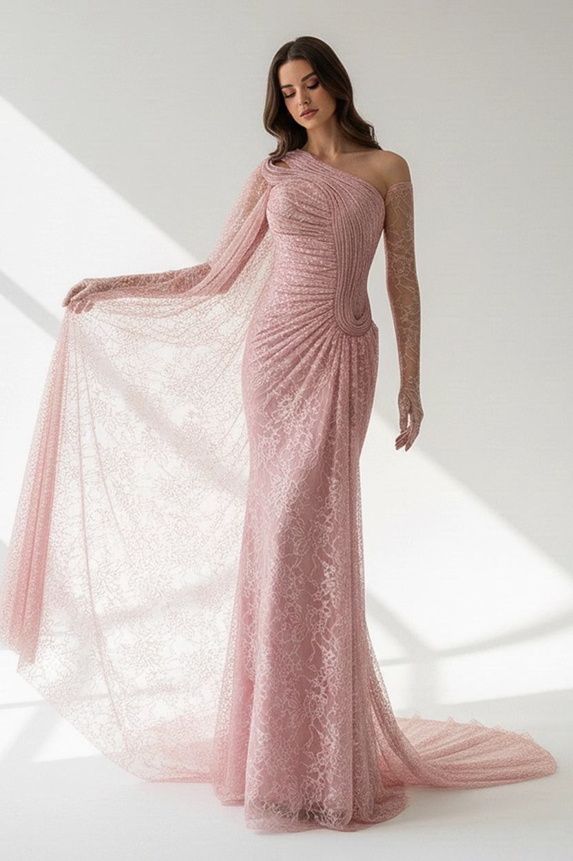 Wavy Bust Free Sleeves Dantel Dress