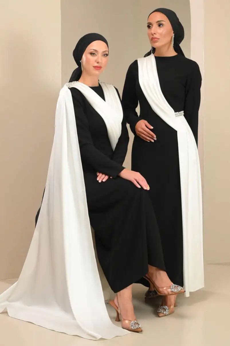 Draped Crepe Dress