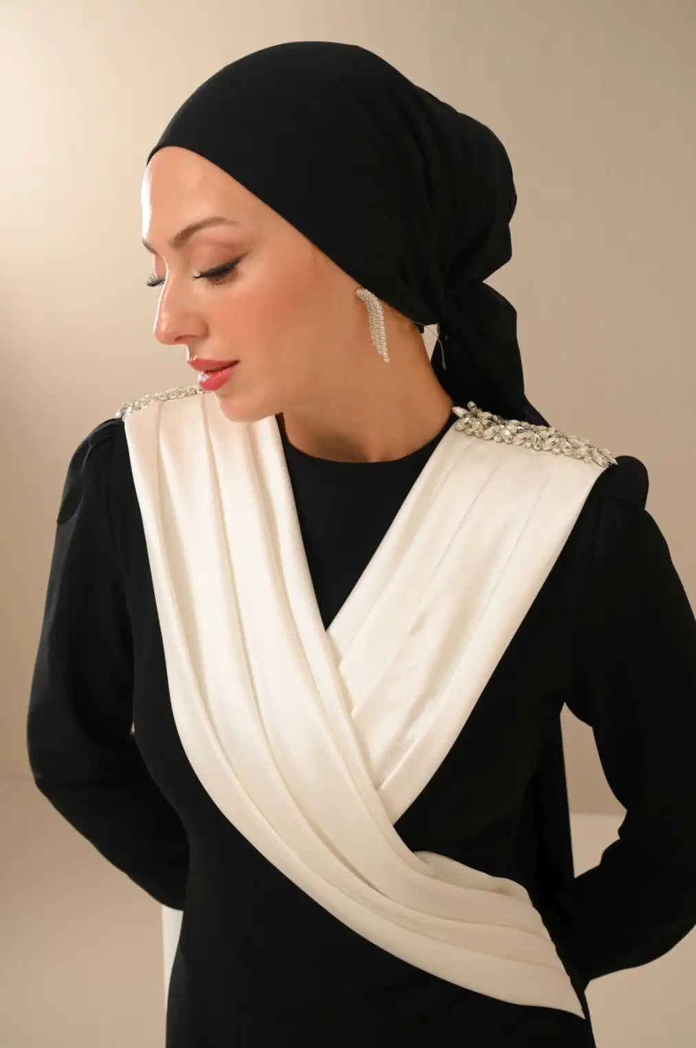 Draped Crepe Dress
