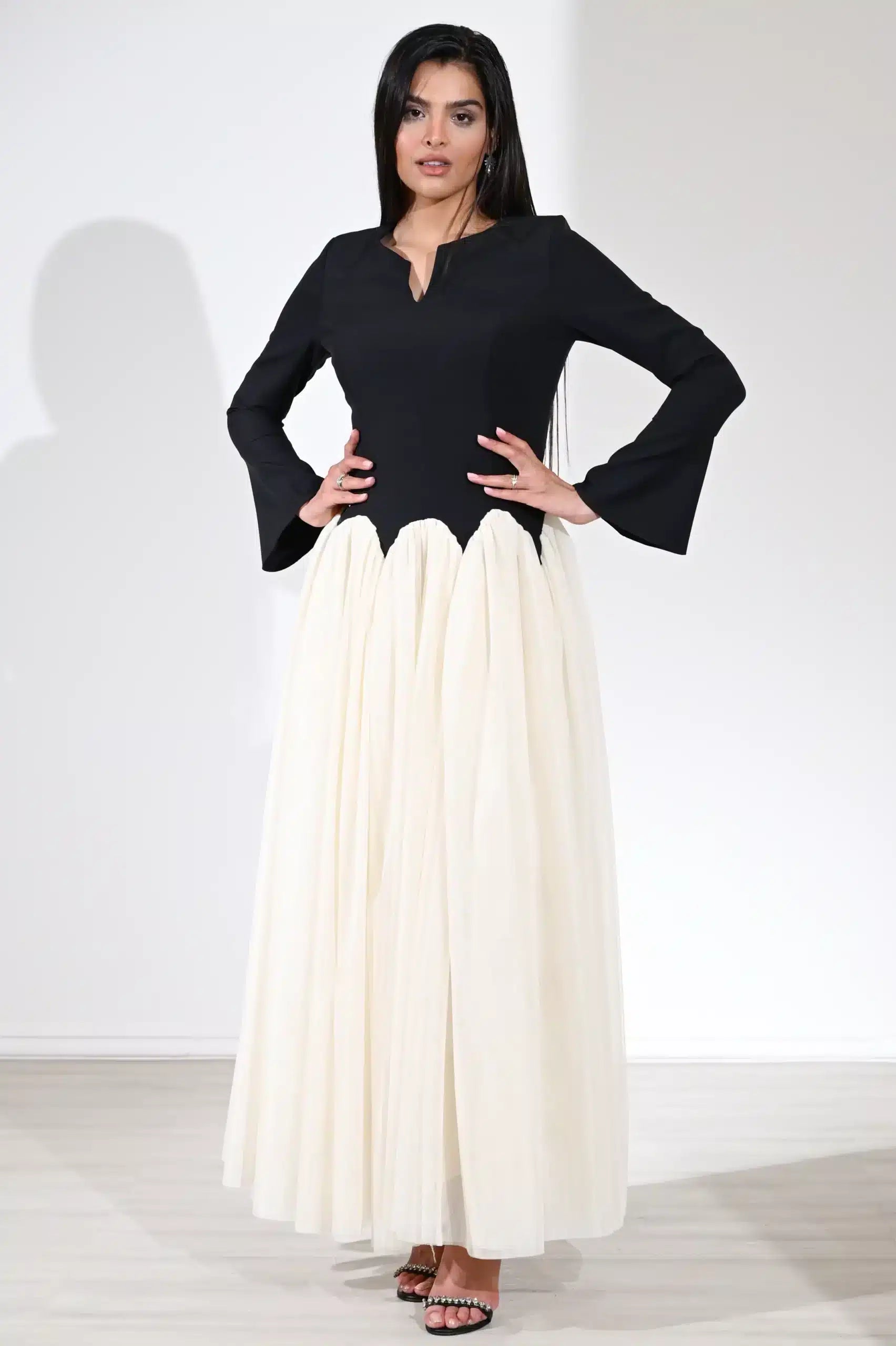 Buffy Tulle Crepe Dress