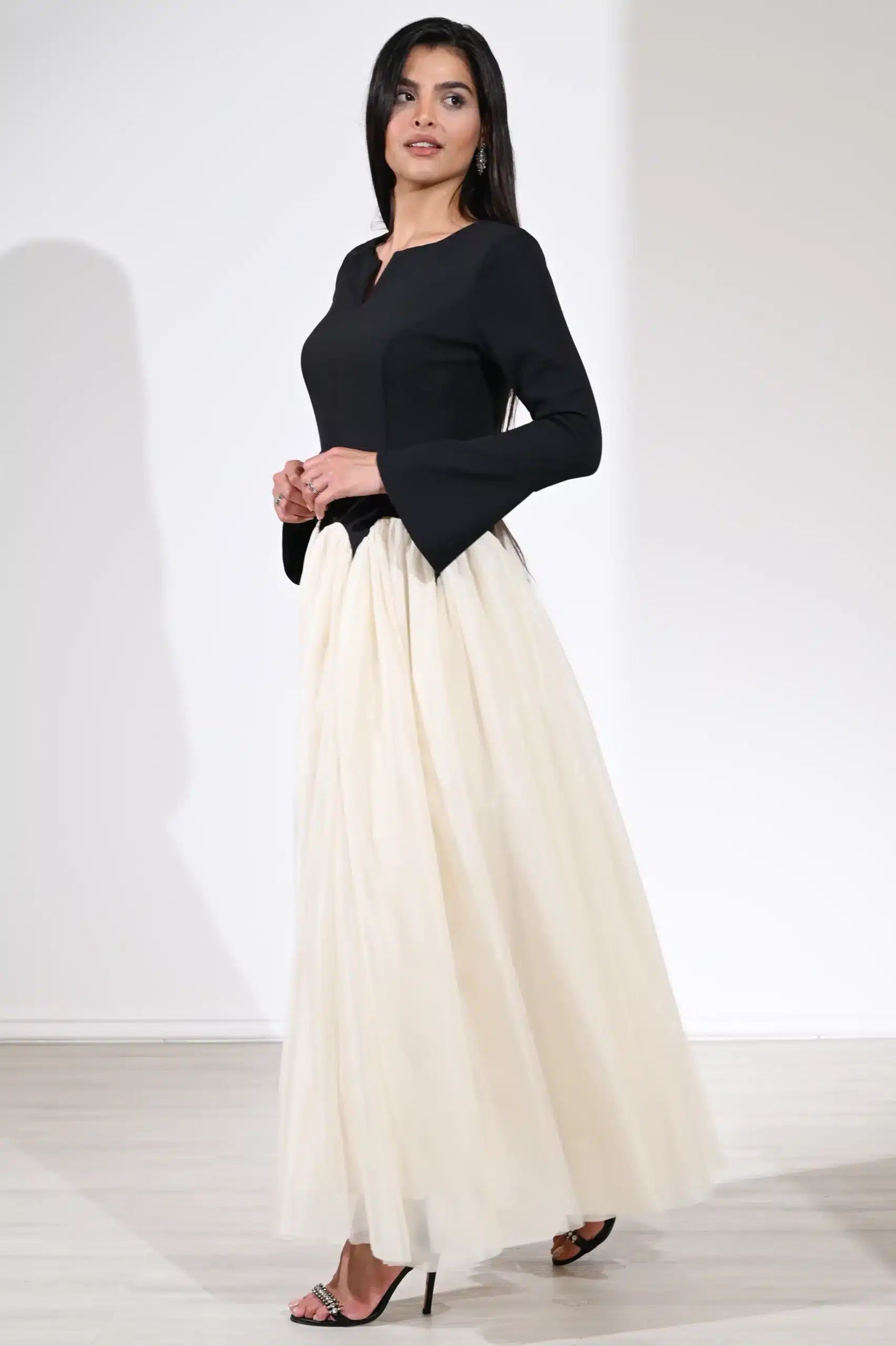 Buffy Tulle Crepe Dress