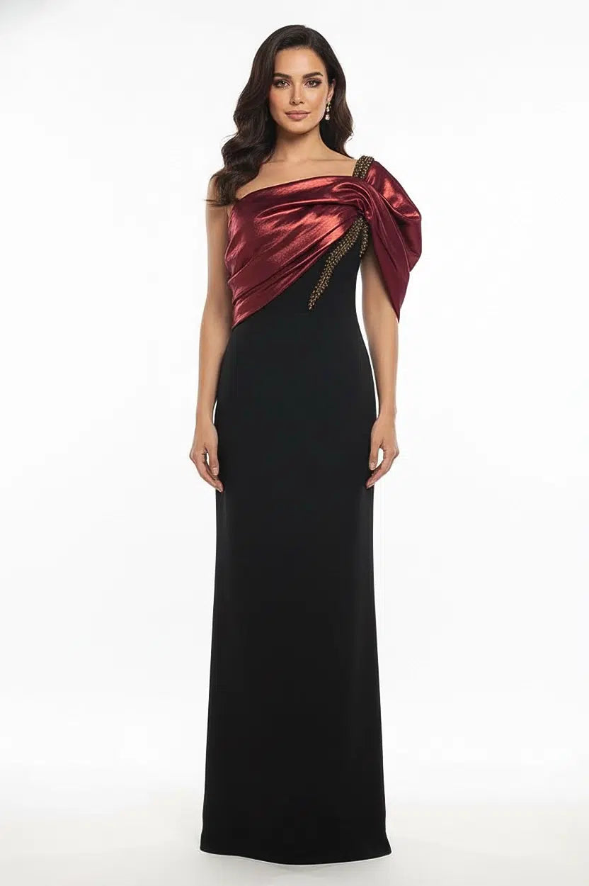 Infinity Shoulder Crepe Dress