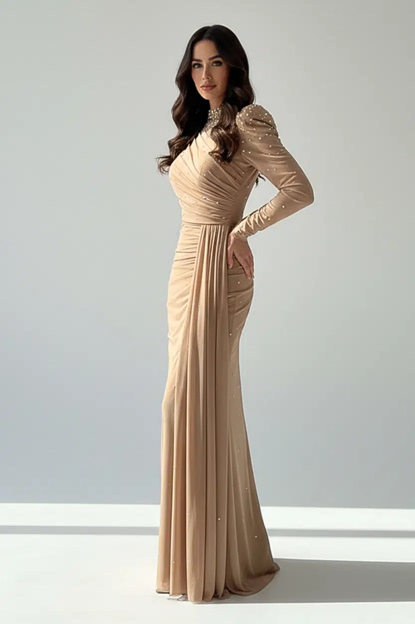 Embellished Top Pleated Tulle Dress