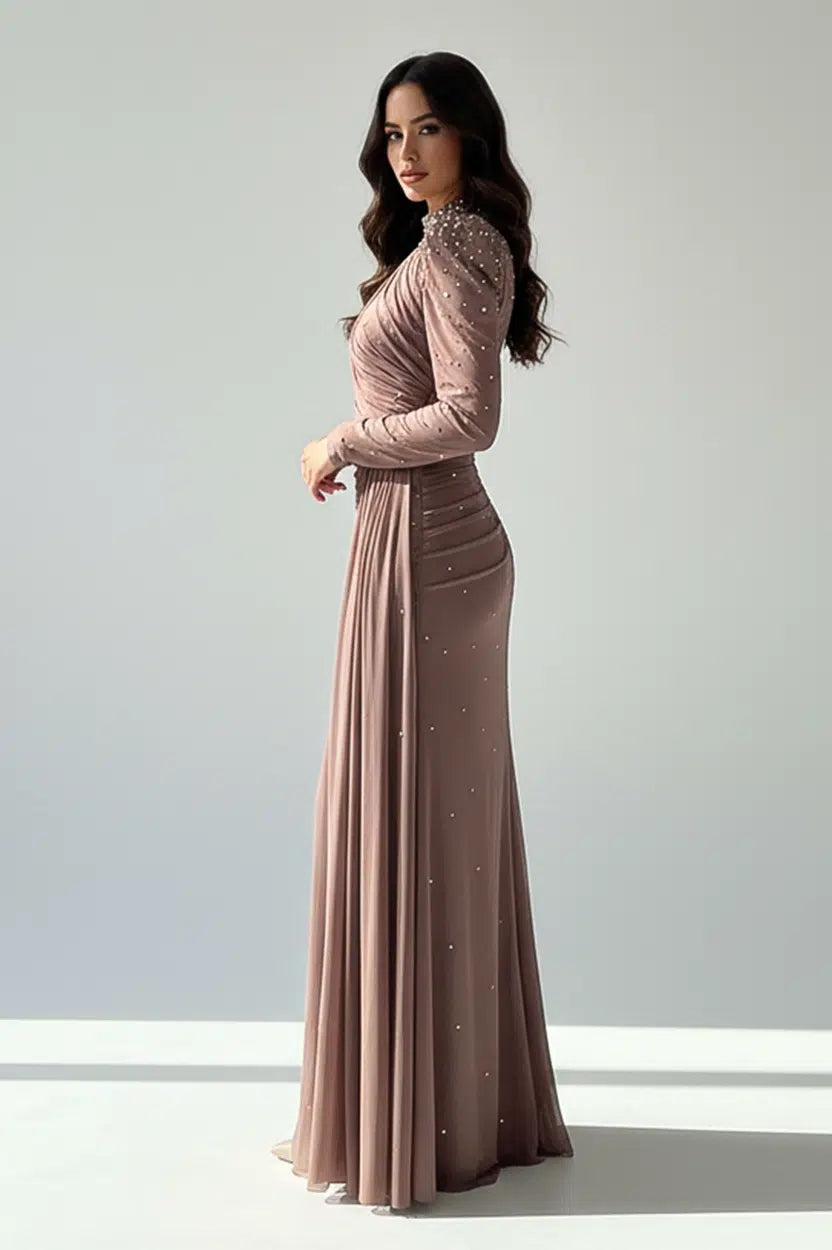 Embellished Top Pleated Tulle Dress