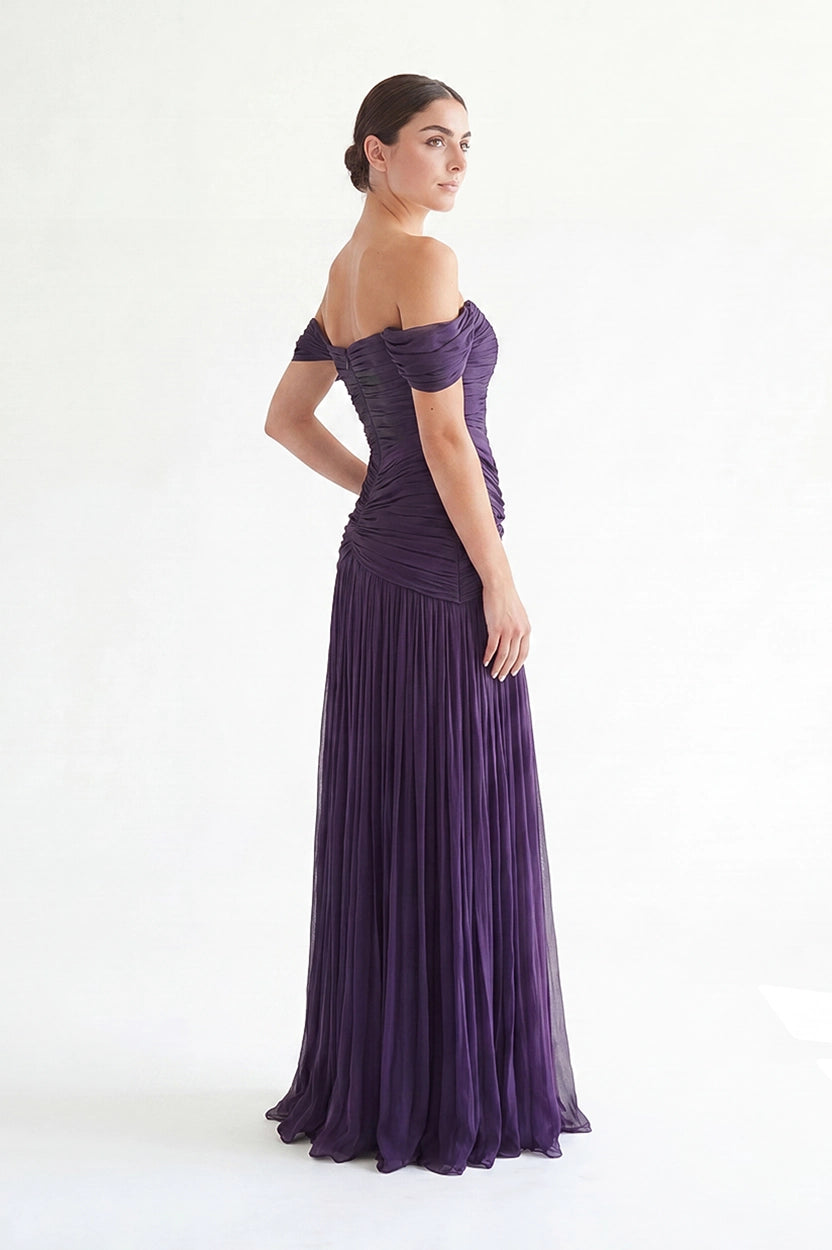 Infinity Hips-Line Off Shoulder Organza Dress