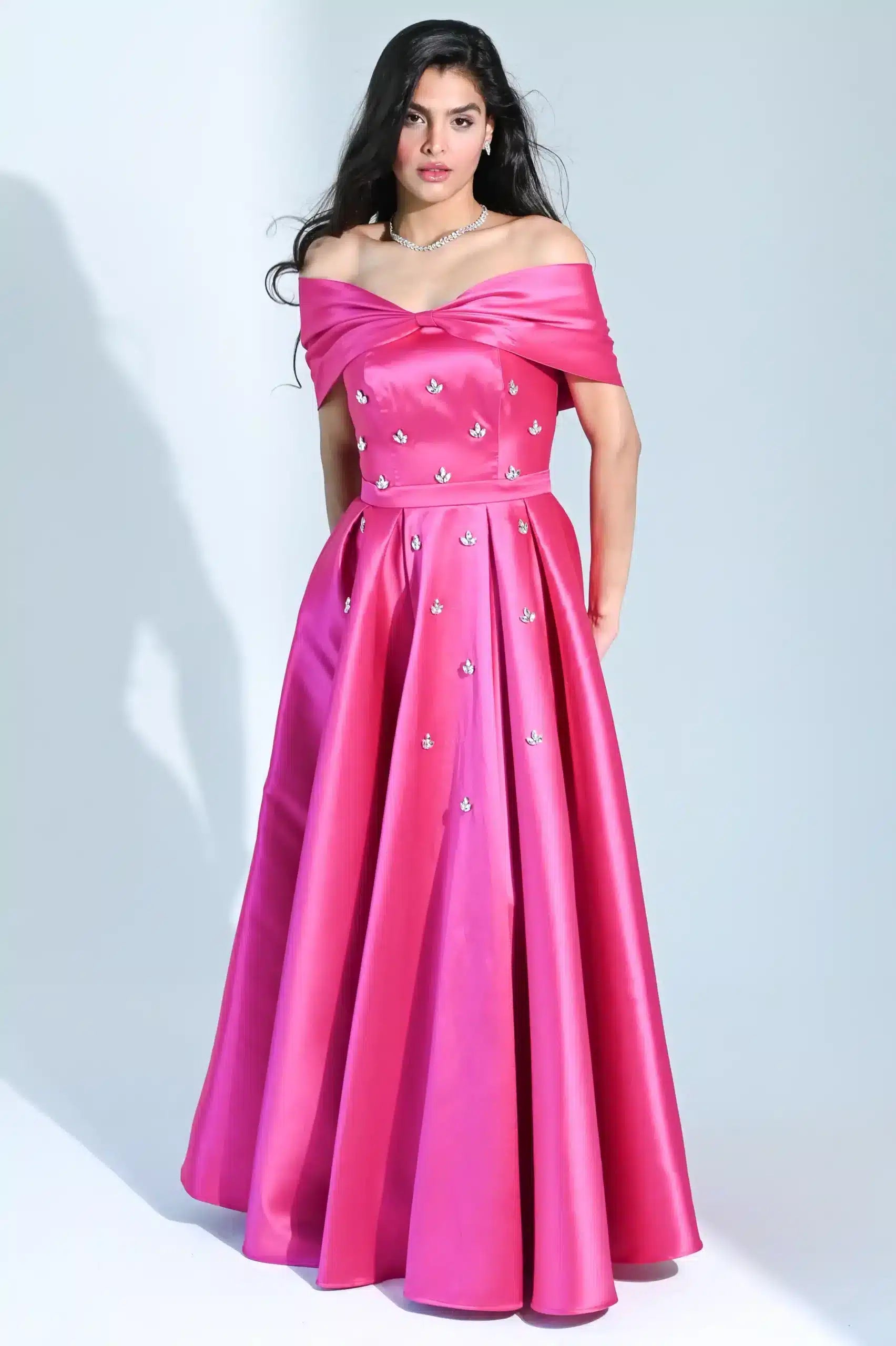 Off Shoulder Fyonka Taffeta Dress