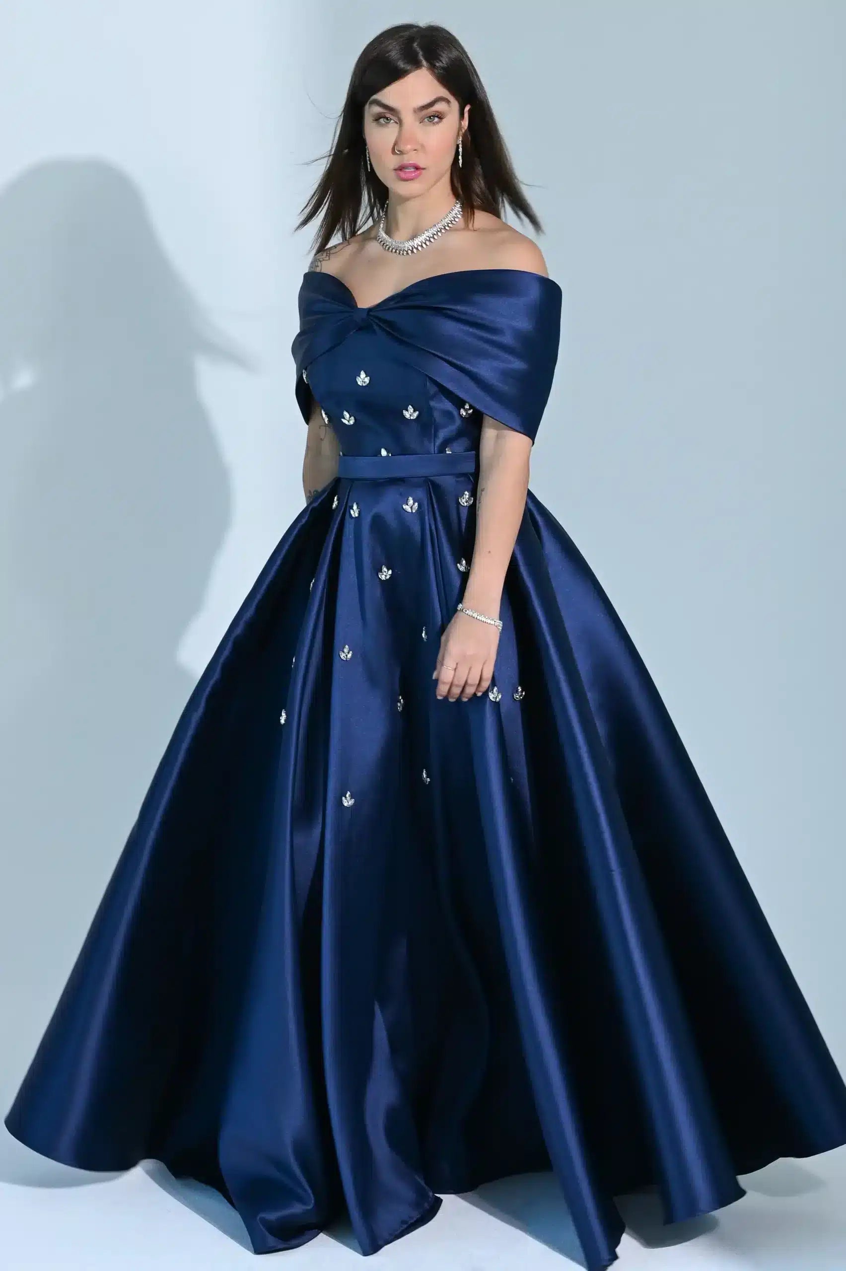 Off Shoulder Fyonka Taffeta Dress
