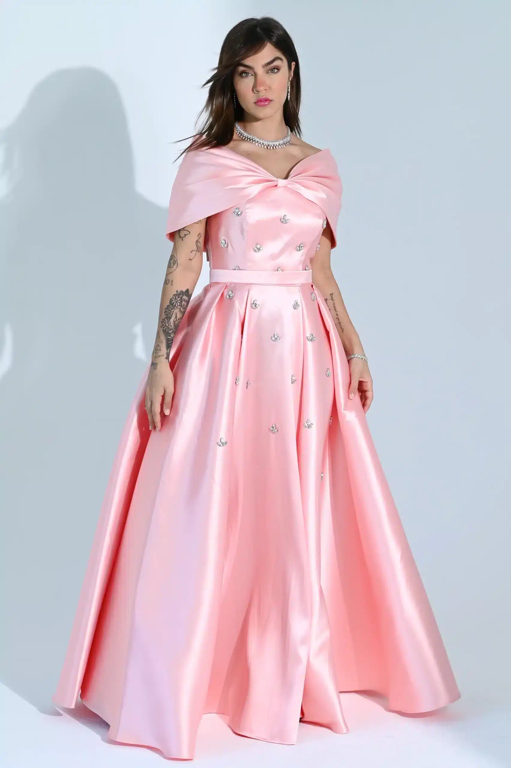 Off Shoulder Fyonka Taffeta Dress