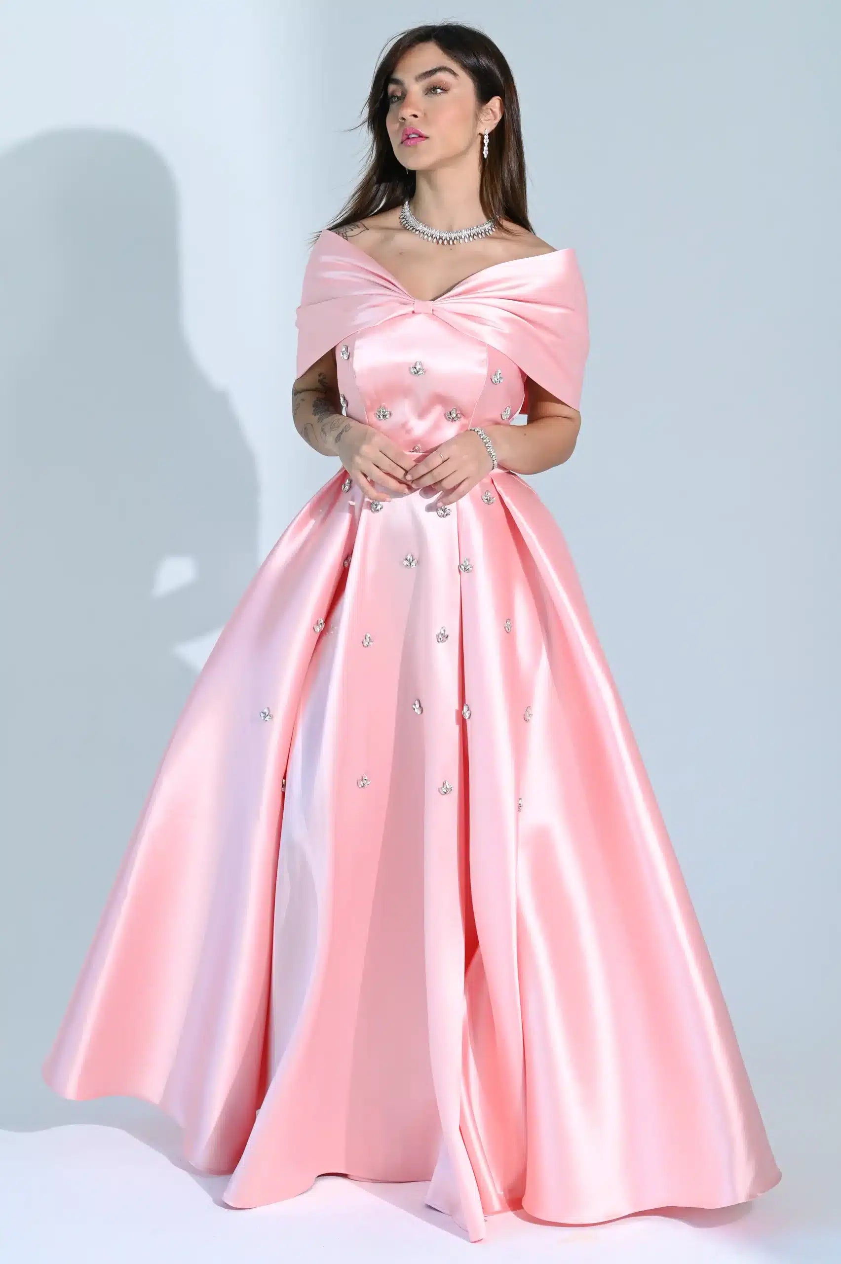 Off Shoulder Fyonka Taffeta Dress