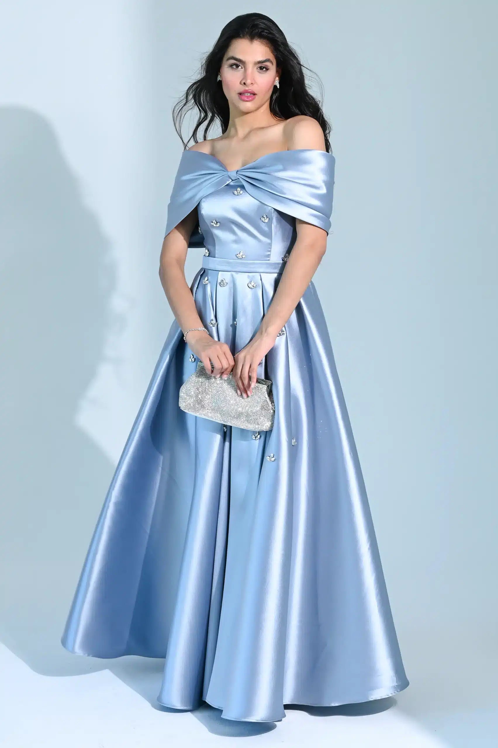 Off Shoulder Fyonka Taffeta Dress