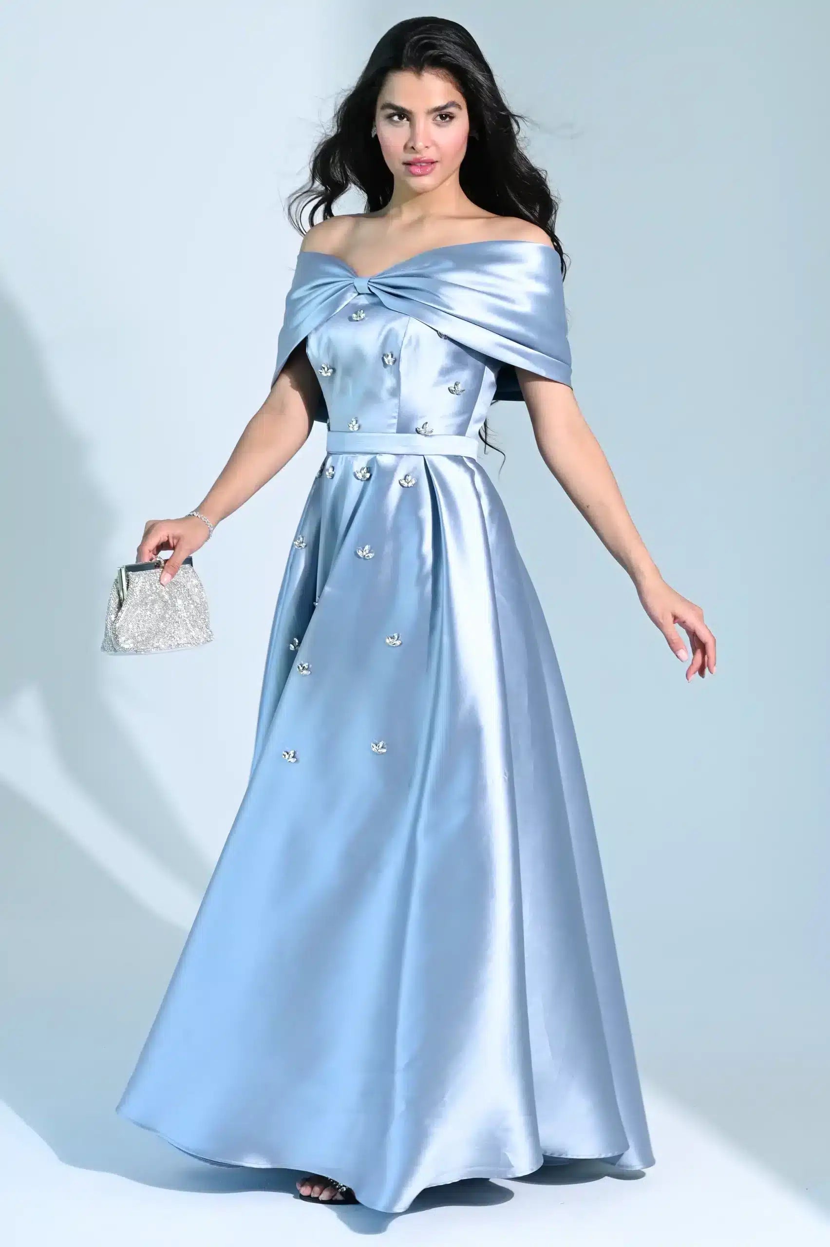 Off Shoulder Fyonka Taffeta Dress