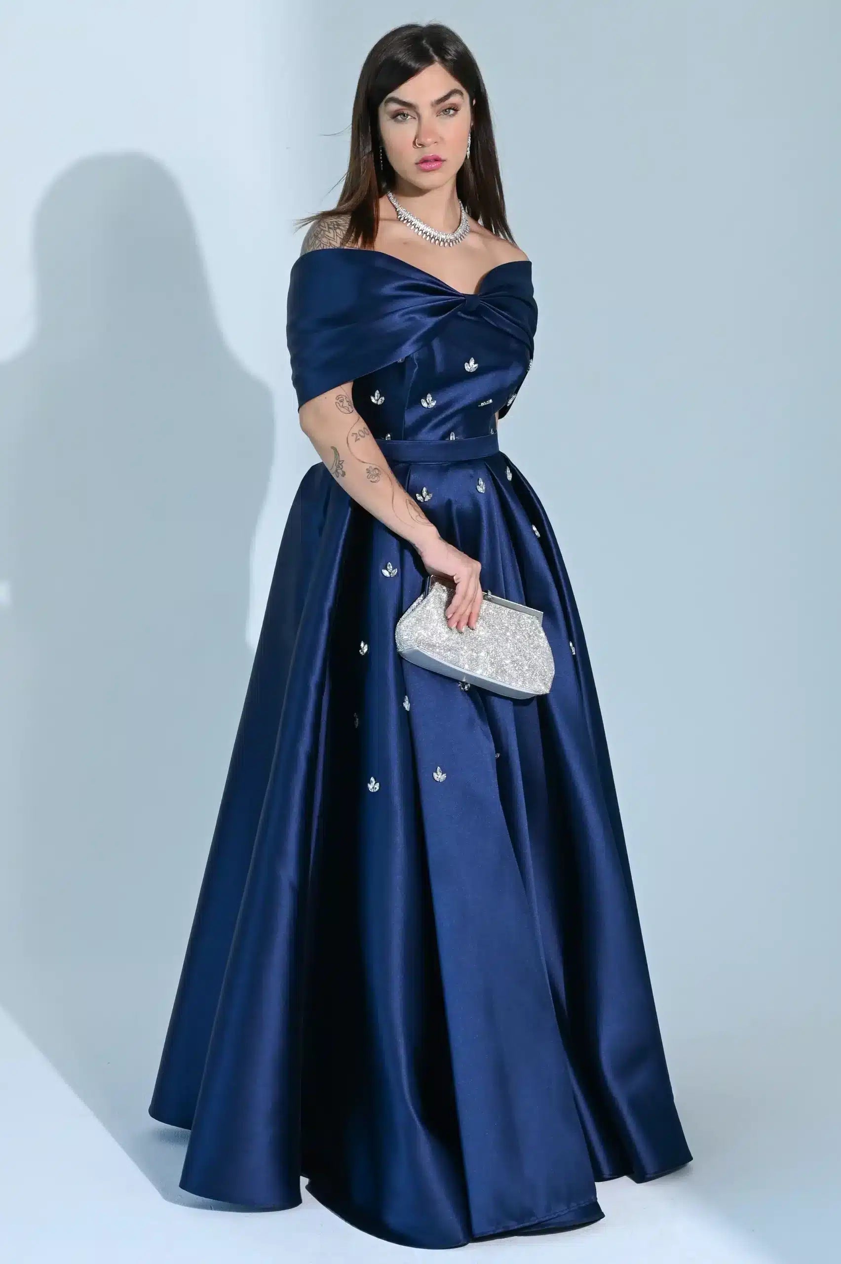 Off Shoulder Fyonka Taffeta Dress