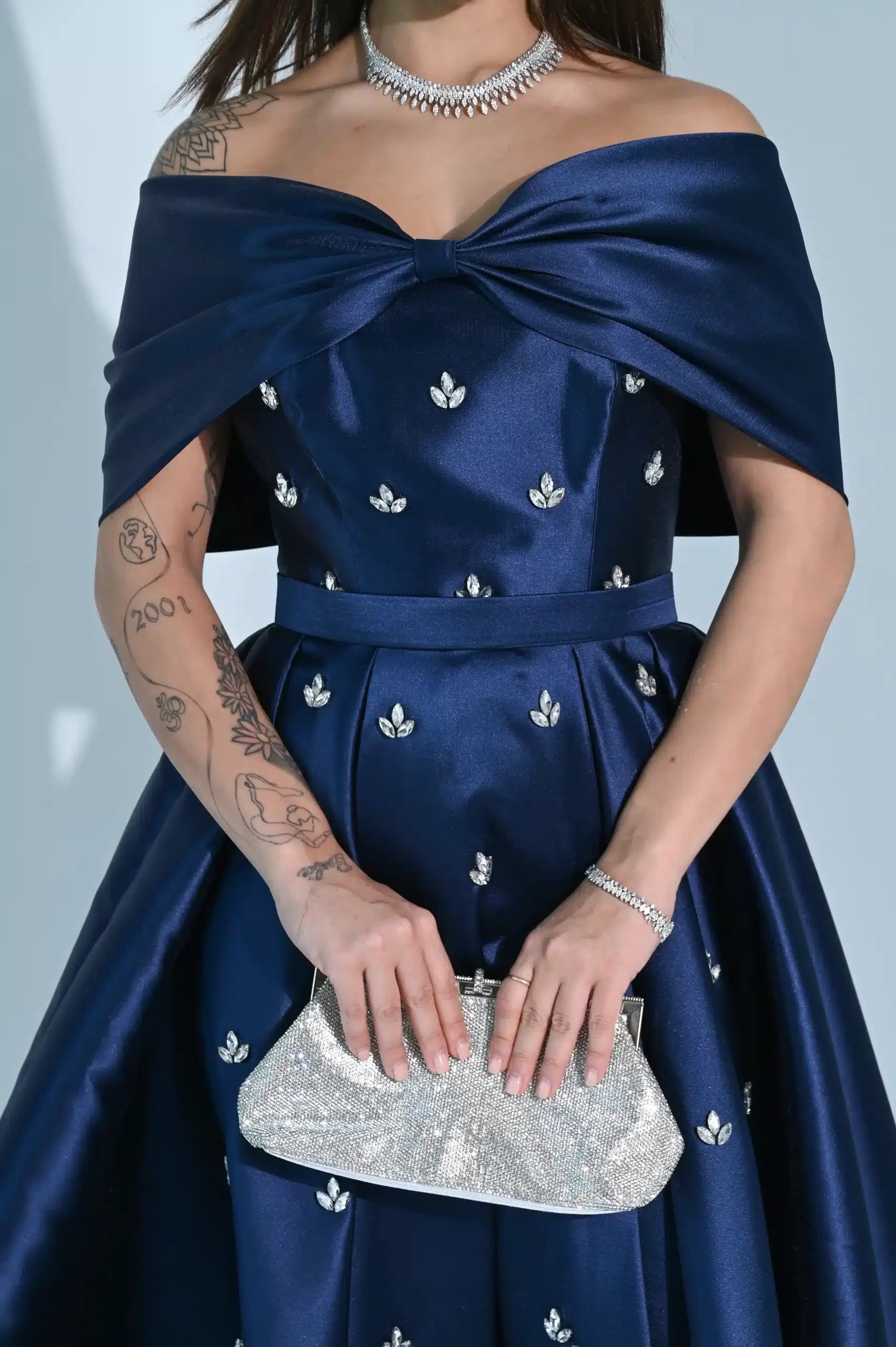 Off Shoulder Fyonka Taffeta Dress