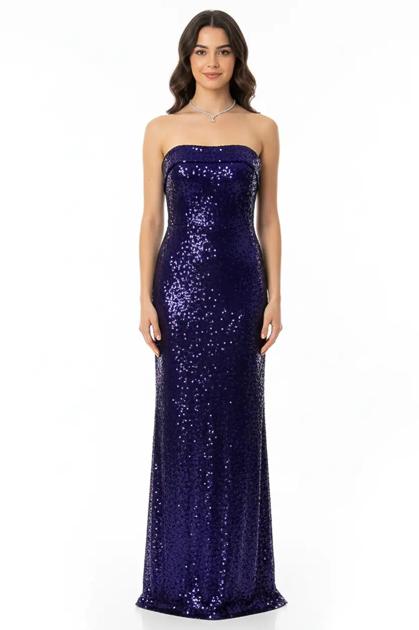 Strapless Sequin Dress