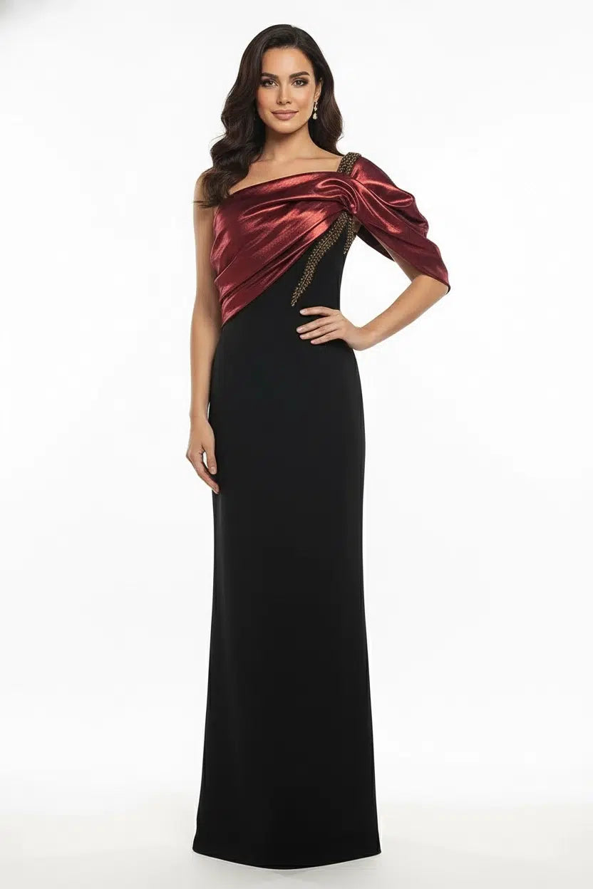 Infinity Shoulder Crepe Dress