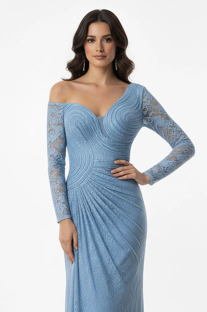 Wavy Bust Dantel Dress