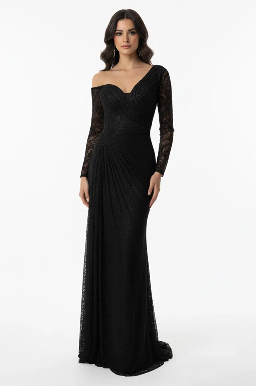 Wavy Bust Dantel Dress