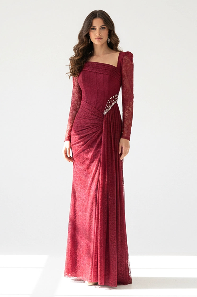 Corset Drapped Dantel Dress Dress
