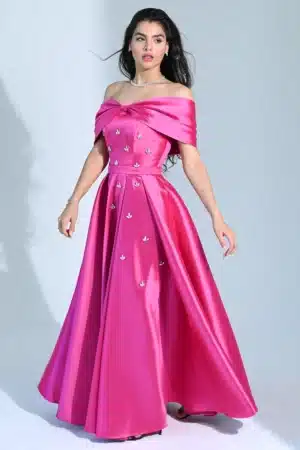 Off Shoulder Fyonka Taffeta Dress